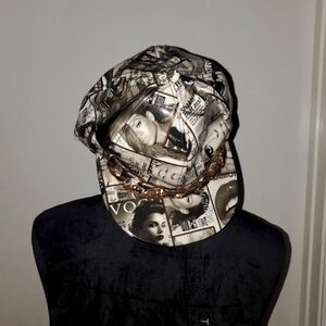 Magazine print hat